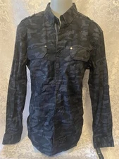 New Marc Ecko Cut And Sew Shirt, Men’s Medium Button-down