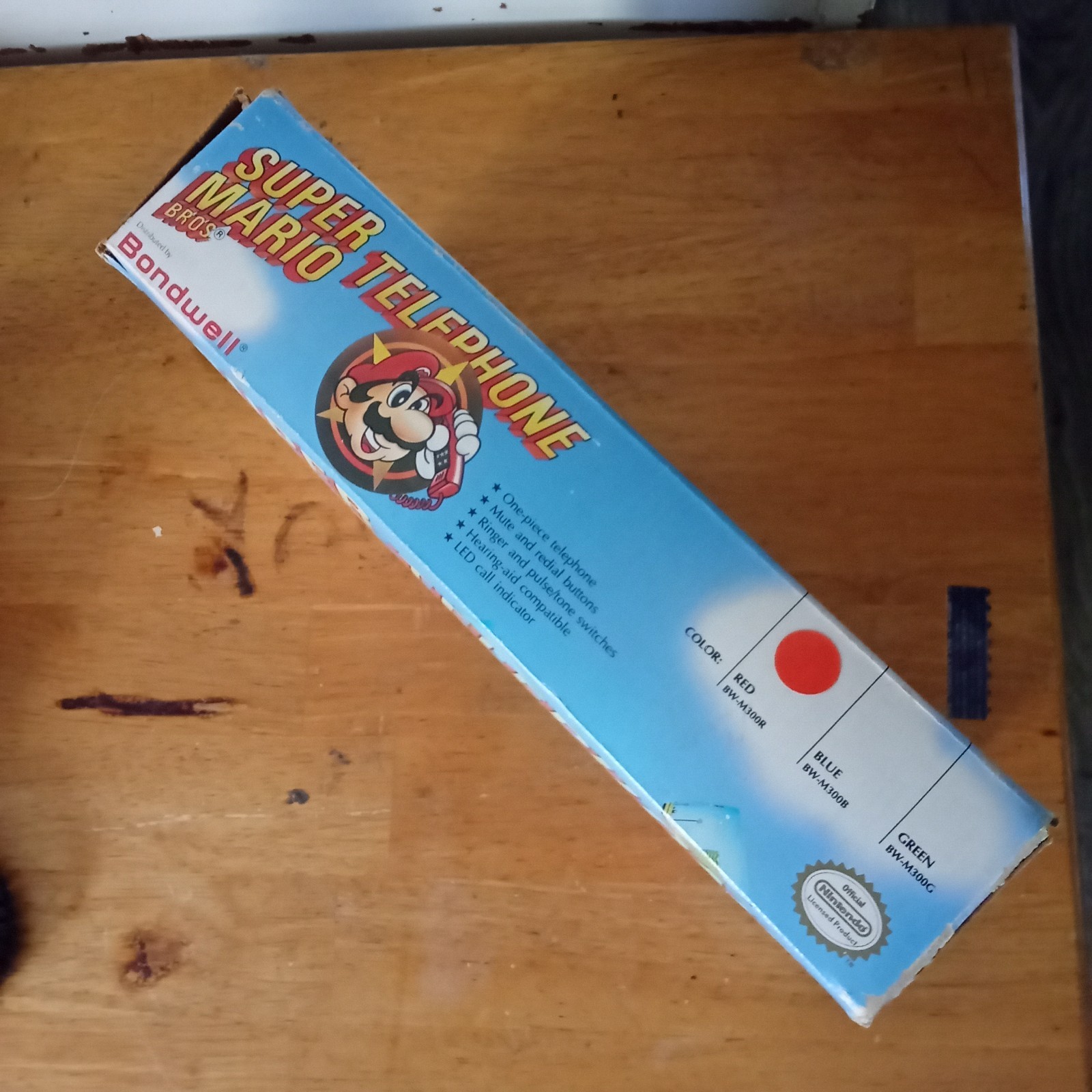 Vtg 1990 Super Mario Bros. 2 Telephone In Box Red Pipe W/ Instructions Warranty