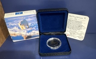 1996 Canada Silver Polar Bear $2 Proof Coin