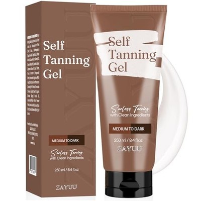 Self Tanner & Self Tanning Gel-Cream Natural-Looking Sunless Tan,Hydrating-8.4oz