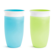 Munchkin Sippy Cups for Toddlers 1-3, Spill Proof Miracle 360 Cup, 10 Ounce, 2 P