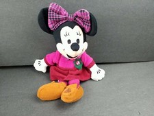 Disney Store October Pink Tourmaline Birthstone Minnie Mouse Bean Bag Plush Toy