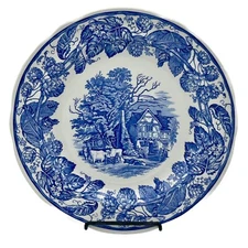Spode Blue Room Collection "Rural Scenes" Dinner Plate 10 1/2" Made in England