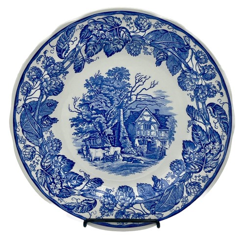 Spode Blue Room Collection "Rural Scenes" Dinner Plate 10 1/2" Made in England - Picture 1 of 2