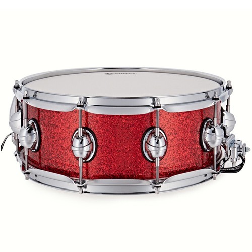 Premier Genista Classic 14" x 5.5" Birch Red Sparkle Snare Drum PGB1455SRSX - Picture 2 of 6
