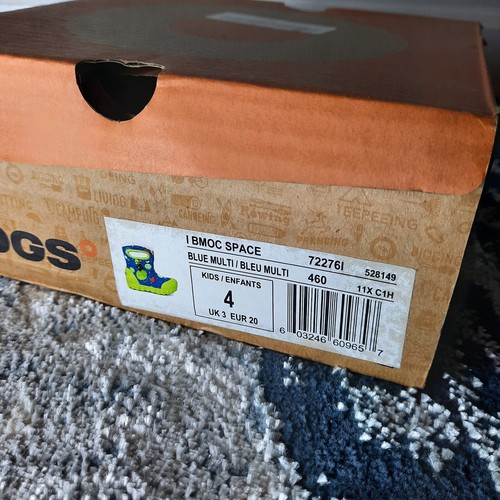 BOGS BMoc Space Snow Rain Boots Toddler Size 4 Blue Waterproof Insulated NEW - Picture 6 of 6