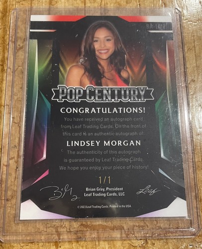2023 Foglia Pop Century Lindsey Morgan Oro Auto 1/1 BA-LM2 - Foto 2 di 4