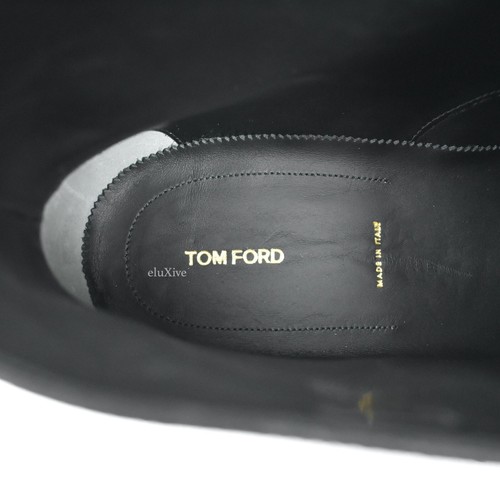 NWT $1250 TOM FORD Black Pebbled Calf Leather Monk Strap Boots Men's 9 AUTHENTIC - Picture 10 of 12