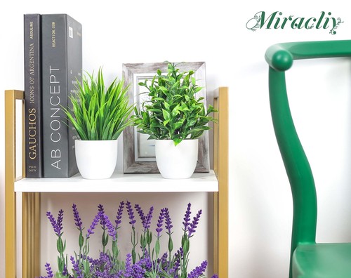 4 Packs Fake Plants Small Artificial Faux Plants Indoor for Home Office Farmh... - Picture 5 of 7