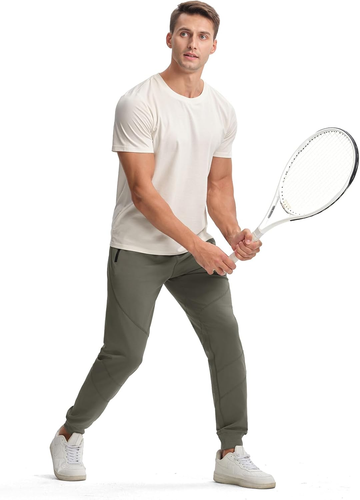 Men'S Sweatpants with Zipper Pockets Workout Tapered Joggers for Men Athletic Ac - Picture 7 of 12