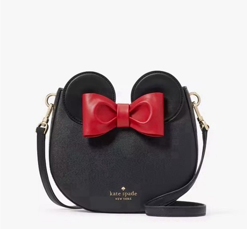 NWT Disney X Kate Spade New York Minnie 3D Crossbody - Black with Red Bow - Picture 1 of 4