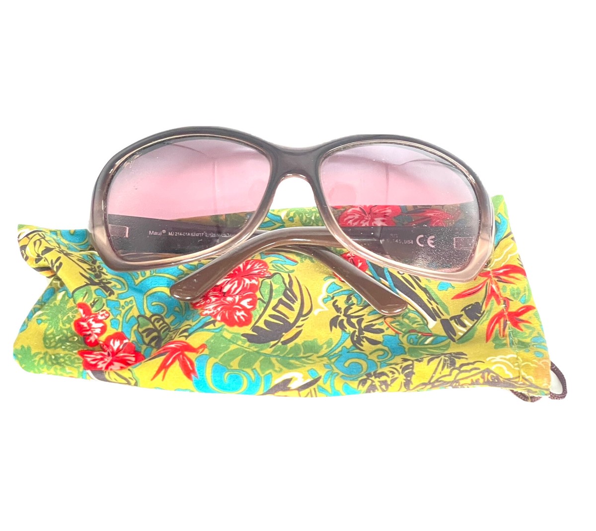 Maui Jim Pearl City MJ 214-01A Chocolate Fade Rose Polarized Lens Sunglasses MJ214 Pearl City main image 2