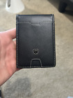 Travando Mens Slim Wallet with Money Clip - Black