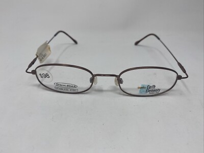 EARTH ELEMENTS EYEWEAR EE123 BROWN 857 MATTE BROWN 46-19-135 FLEX HINGE   X57
