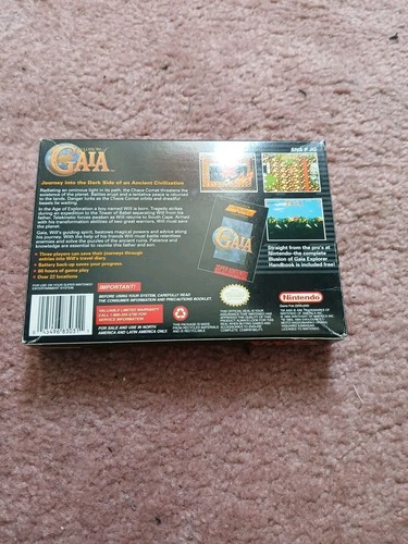 Illusion of Gaia (Super Nintendo SNES, 1994) Complete CIB ADULT OWNED WOW CLEAN! - Picture 4 of 21