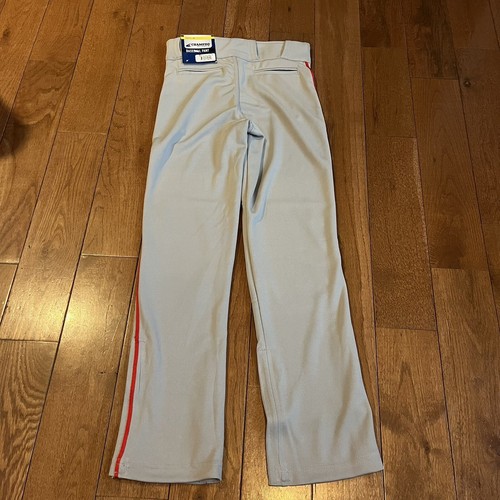 NWT Youth Champro Sports Baseball Pants Grey Scarlet Red Pipe Sz M / 28" inseam - Picture 11 of 12