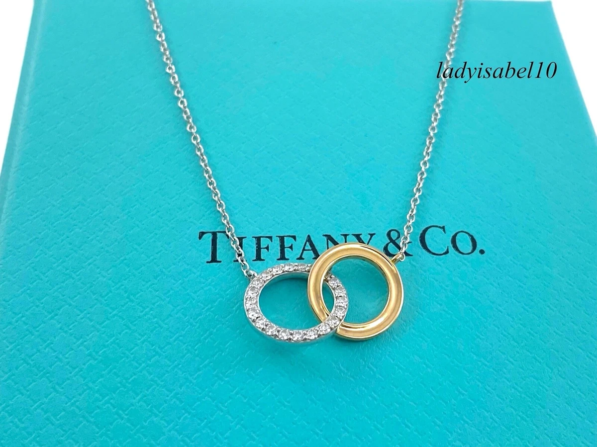 Buy Double Circle Necklace, 14k Interlocking Ring Necklace, 18 Rose Gold  Wedding Ring Necklace, Anniversary Jewelry, Layering Necklaces, P1308  Online in India - Etsy