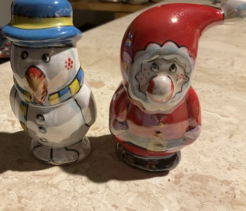 Weihnachtsmann + Schneemann Salz + Pfefferstreuer/Streuer Glanzgebrauch/Display Ex.Con! - Bild 6 von 12