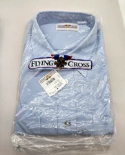 New Flying Cross Blue Button Up Short Sleeve Service Uniform Shirt Size 2XL