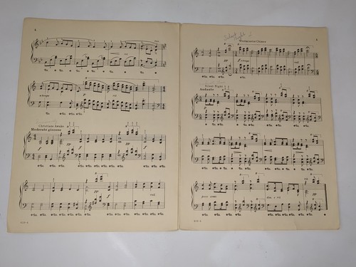 1950 Chimes at Yuletide Christmas partituras vintage piano solo CARL T. ANSTINE - Imagen 6 de 10