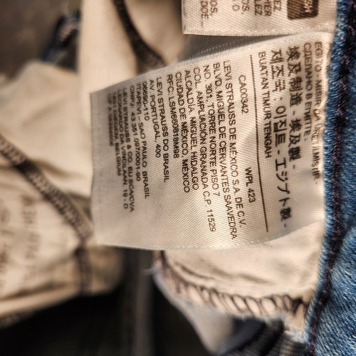 Jeans Levi's 514 para hombre 30X29 (etiqueta 30X30) ajustados rectos azules usados - Imagen 9 de 22