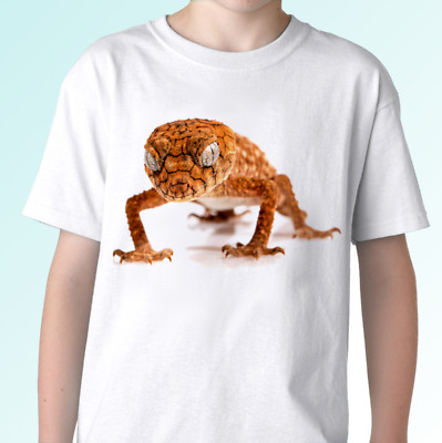 Gecko weißes T-Shirt Eidechse Tier Tee Top Design - Herren Damen Kinder Baby