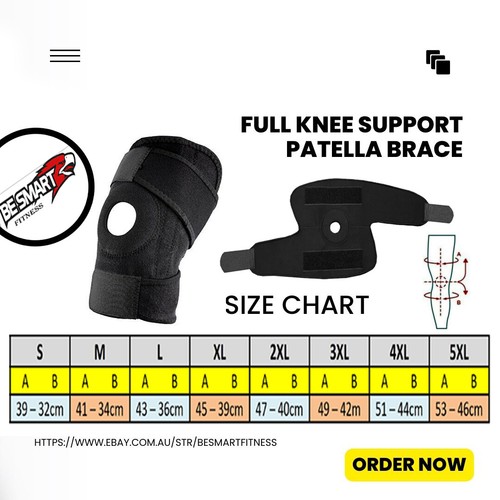 FreeFlex Knee Guard Adjustable Open Patella full Knee Support Brace Exercise pro - Picture 21 of 43