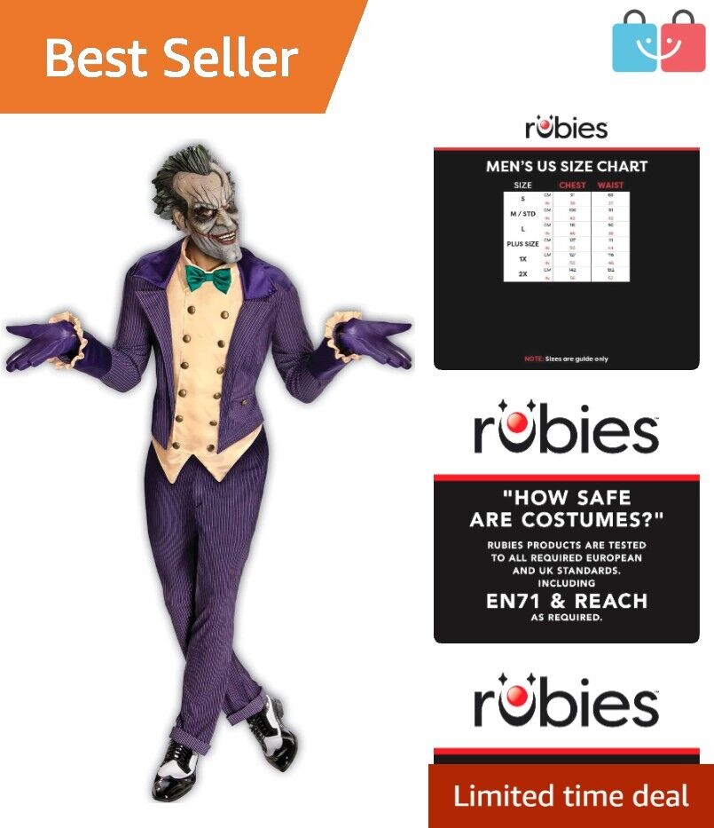 Joker Costume Mens Batman Arkham City Joker Costume Mens Batman Arkham City