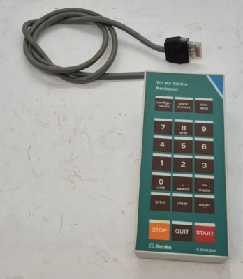 METROHM 701 KF Titrino Keyboard,  STOP-QUIT-START Keyboard