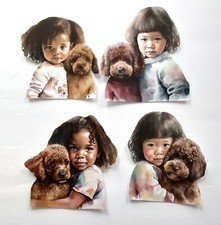 3D UPick African American Girls Puppy Dog Love Scrapbook Card Embellishment 3608