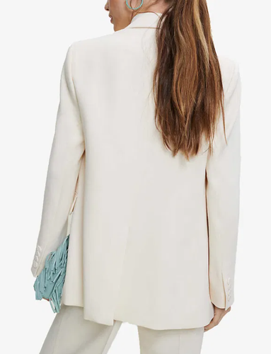 MAJE Ivory Double-Breasted Classic Blazer - X-Small UK6 FR34 US2 RRP£399 - Picture 4 of 19