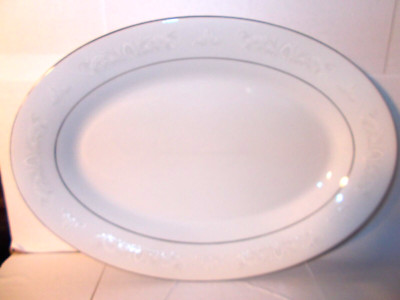 Crown Ming Fine China Jian Shiang Royal Palm serving platter 10x14 used