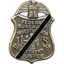 PBX-012-L FBI Special Agent intel Analyst Federal mourning band lapel pin