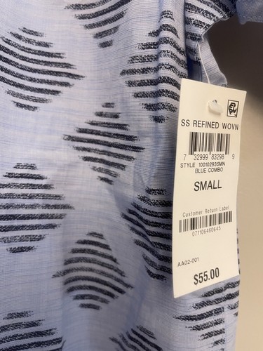 Tasso Elba Mens Regular Fit Small Knit Polo Button Down Shirt Blue NWT - Picture 2 of 5