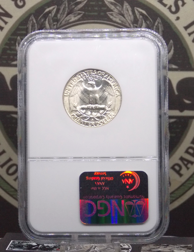 1951 "D" Washington SILVER Quarter 25c NGC MS65 #003 Gem Uncirculated ECC&C, Inc - Picture 4 of 5
