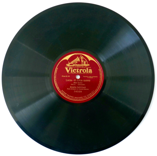 1917 Amelita Galli-Curci - Lucia-Il dolce suono -12 in. 1-sided- Victrola 74509 - Afbeelding 1 van 1