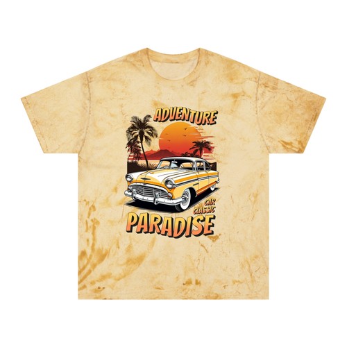T-shirt Adventure Paradise vintage auto classica - maglietta grafica estiva vestibilità rilassata - Foto 2 di 25