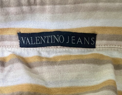 Authentisches Valentino Jeans gestreiftes Poloshirt XXL 54 selten - Bild 3 von 5
