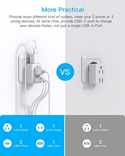 European Travel Plug Adapter USB C, International Plug Type C - Most of Europe - Picture 8 of 8