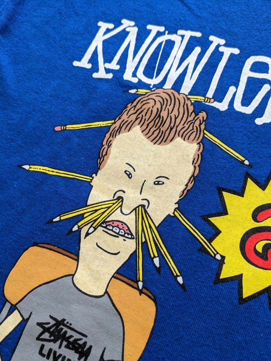 NEW Vintage Stussy Beavis and Butt-Head Blue Shirt size NEW Vintage Stussy Beavis and Butt-Head Blue Shirt size