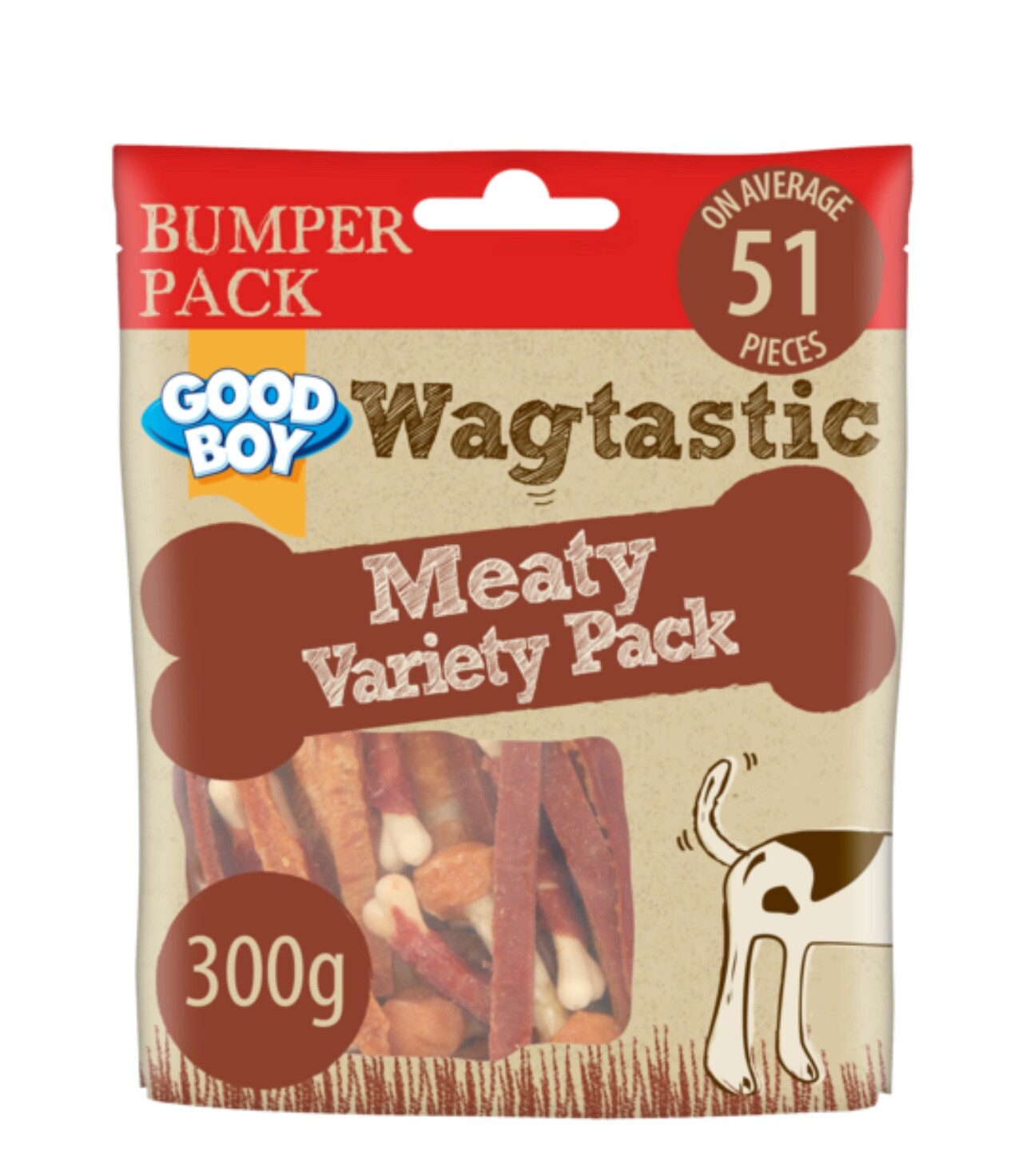 Good Boy Goodboy Wagtastic Meaty Variety Bumper Pack 300G Dog Treats