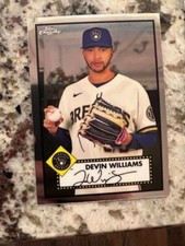 2022 TOPPS CHROME PLATINUM BASE CARD MILWAUKEE BREWERS DEVIN WILLIAMS #287