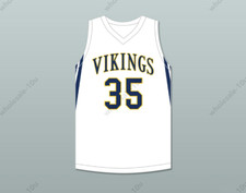 CUSTOM Jabari Walker 35 Campbell Hall School  White  3Stitched S-6XL
