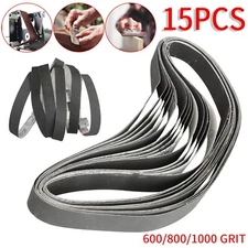 15Pcs 1"x30" 600 800 1000 Grit Sanding Belts Sander Grinding Polishing Sandpaper