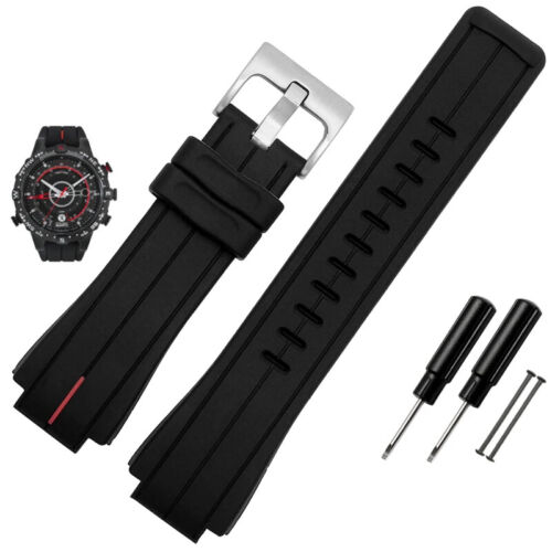 Correa de goma HQ para reloj TIMEX T2N720 TW2T76300 T2N721 Series 24*16 mm Correa - Imagen 30 de 33