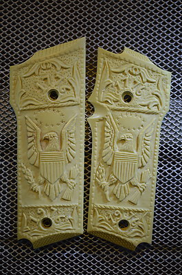 Model 59 For S&W Frames w/Carved 1776-1976 Bi-Centennial Model 59 For S&W Frames w/Carved 1776-1976 Bi-Centennial