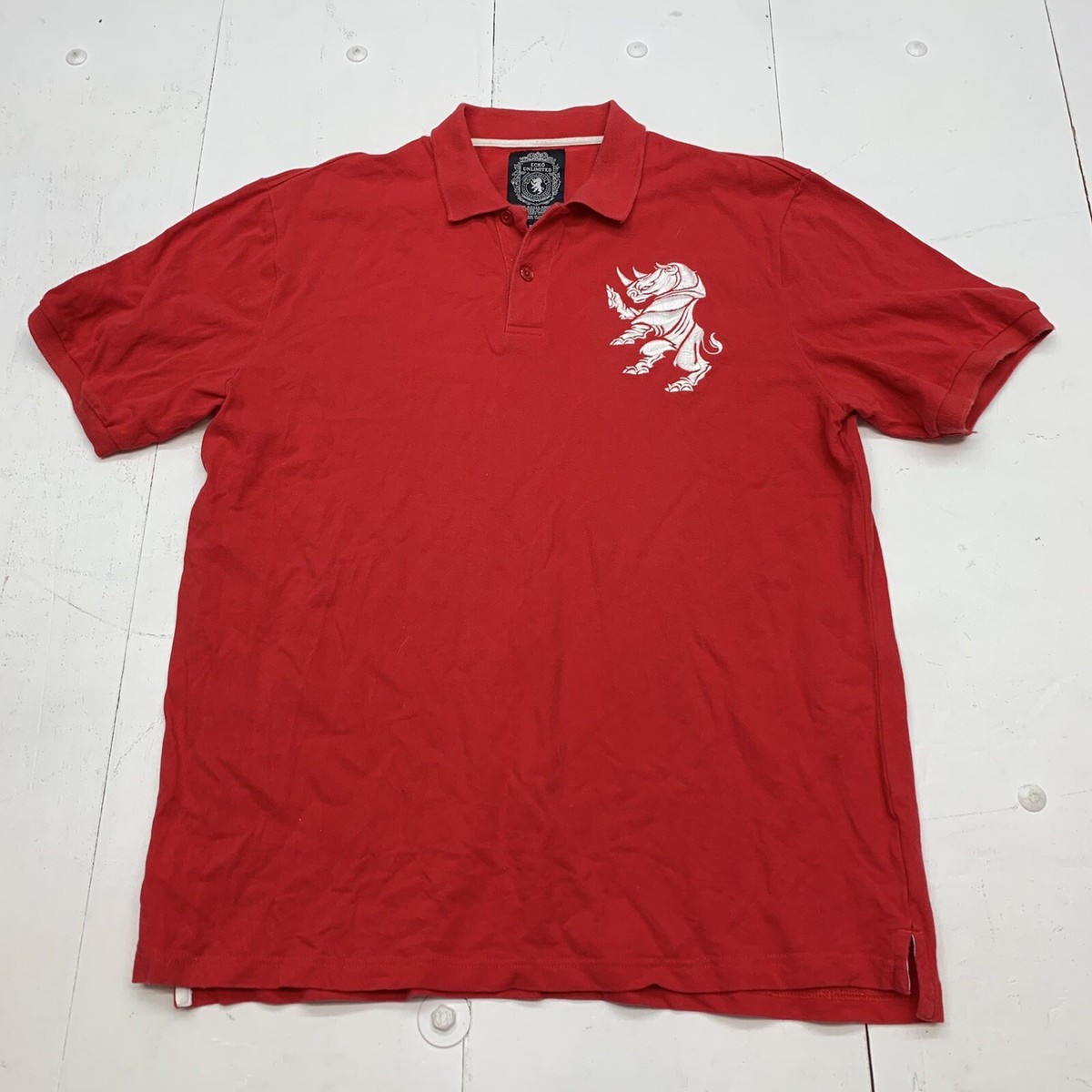 eckō unltd. ポロシャツ Msize レッドPOPエンジ eckō unltd. ポロシャツ Msize レッドPOPエンジ