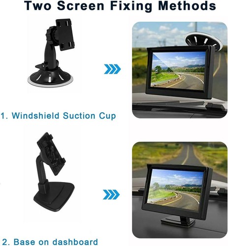 4.3''/5"/7'' LCD Screen Car Rear View Backup Monitor for Parking Reverse Camera - Picture 38 of 63