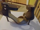 NINE WEST OPEN TOE HEELS SANDAL GREY & BEIGE Size 7.5 M. — photo 8