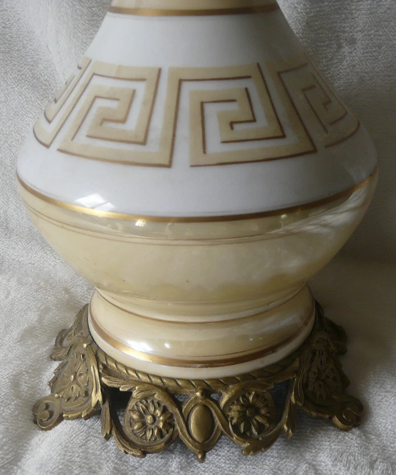 Lampe à huile Empire – personnage antique & boule décorative – REF 128 - Photo 2/4